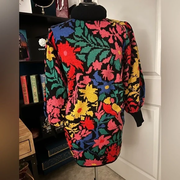 Farm Rio Sweater Dress Tropical Garden - Picture 3 of 6